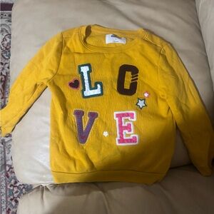 Old Navy Yellow Love Graphic Sweatshirt